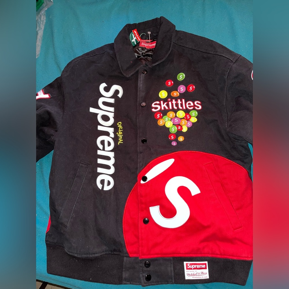 Supreme skittles varsity jacket 4 sale